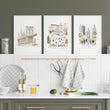 Pictures for Kitchen New York Winter Scenes Beige Pastel Travel wall art | 
