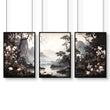 Pictures For Living Room Wall | Set of 3 Chinoiserie Wall art Prints