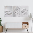 Pictures for Living Room Walls Scandi Mountain Climbers wall art displayed on a wall in a styled room — view 12