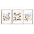 Pictures for the Bedroom Coastal Amalfi Mediterranean Watercolour wall art | 