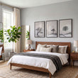 Pictures for the Bedroom Wall Scandinavian Landscape Trees Beige & Black displayed on a wall in a styled room
