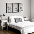 Pictures for the Bedroom Wall Scandinavian Landscape Trees Beige & Black displayed on a wall in a styled room — view 8