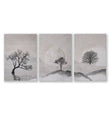 Pictures for the Bedroom Wall Scandinavian Landscape Trees Beige & Black | Set of 3