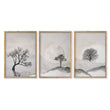 Pictures for the Bedroom Wall Scandinavian Landscape Trees Beige & Black | Set of 3