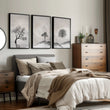 Pictures for the Bedroom Wall Scandinavian Landscape Trees Beige & Black | Set of 3