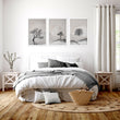Pictures for the Bedroom Wall Scandinavian Landscape Trees Beige & Black | Set of 3