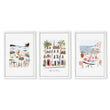 Pictures for the Bedroom Coastal Amalfi Mediterranean Watercolour wall art | 