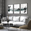 Pictures for Walls in Living Room Japandi Ink Wash Landscape wall art displayed on a wall in a styled room — view 14
