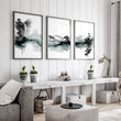 Pictures for Walls in Living Room Japandi Ink Wash Landscape wall art displayed on a wall in a styled room — view 15