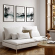 Pictures for Walls in Living Room Japandi Ink Wash Landscape wall art displayed on a wall in a styled room — view 16