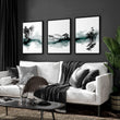 Pictures for Walls in Living Room Japandi Ink Wash Landscape wall art displayed on a wall in a styled room — view 4