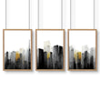 Pictures Framed For Wall | Set of 3 Urban Skyscrapers Wall art Prints