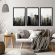 Pictures Framed For Wall | Set of 3 Urban Skyscrapers Wall art Prints