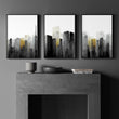 Pictures Framed For Wall | Set of 3 Urban Skyscrapers Wall art Prints