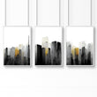 Pictures Framed For Wall | Set of 3 Urban Skyscrapers Wall art Prints