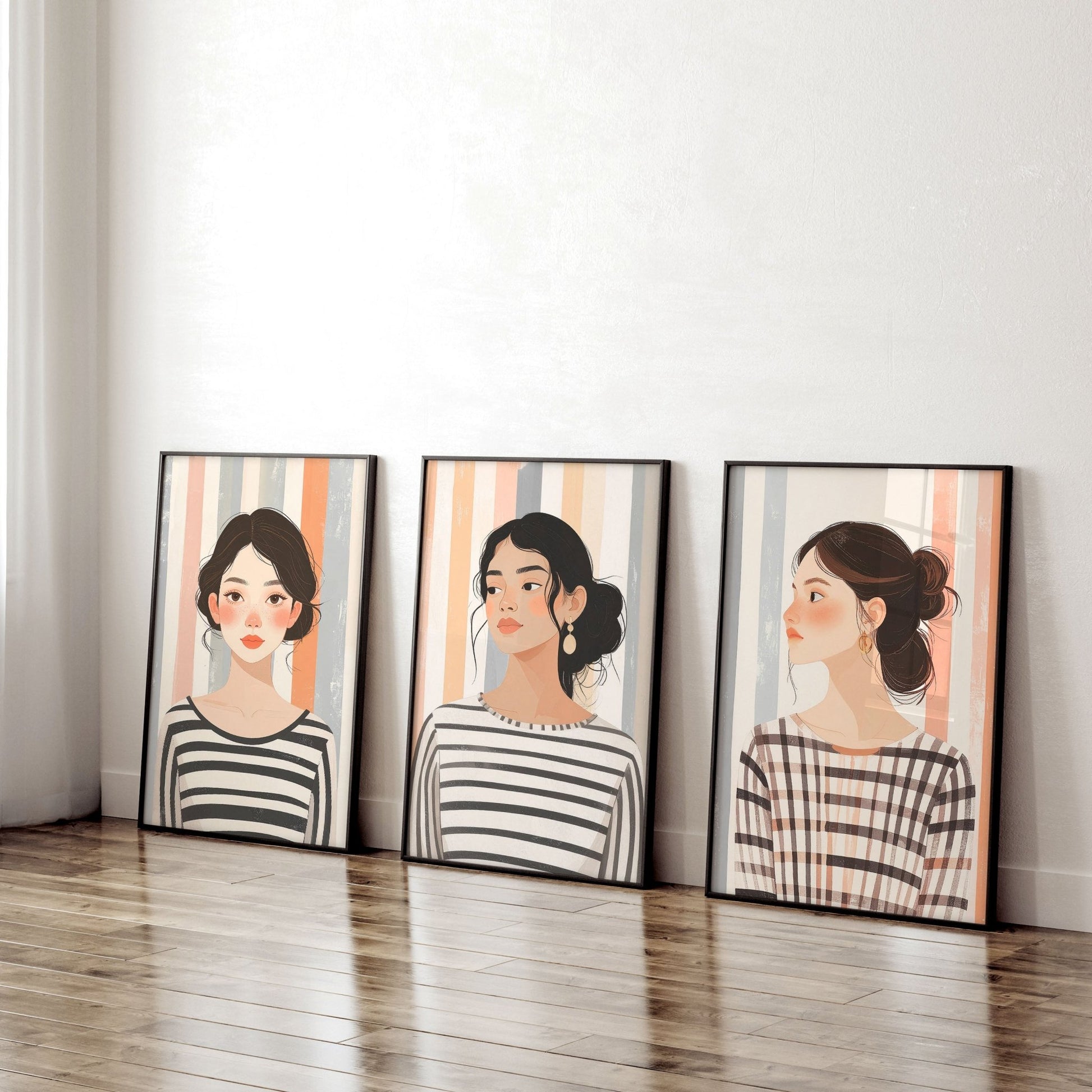 Pictures On Walls Gallery | Set of 3 Boho Women Wall art Prints