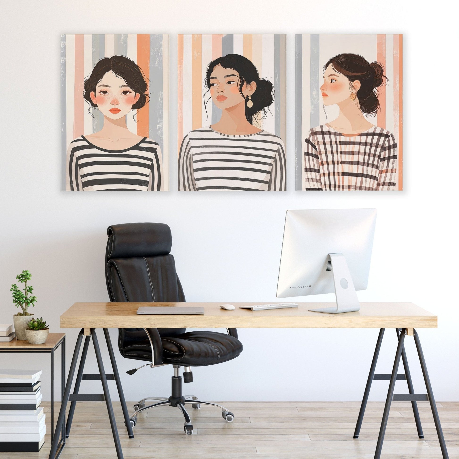 Pictures On Walls Gallery | Set of 3 Boho Women Wall art Prints