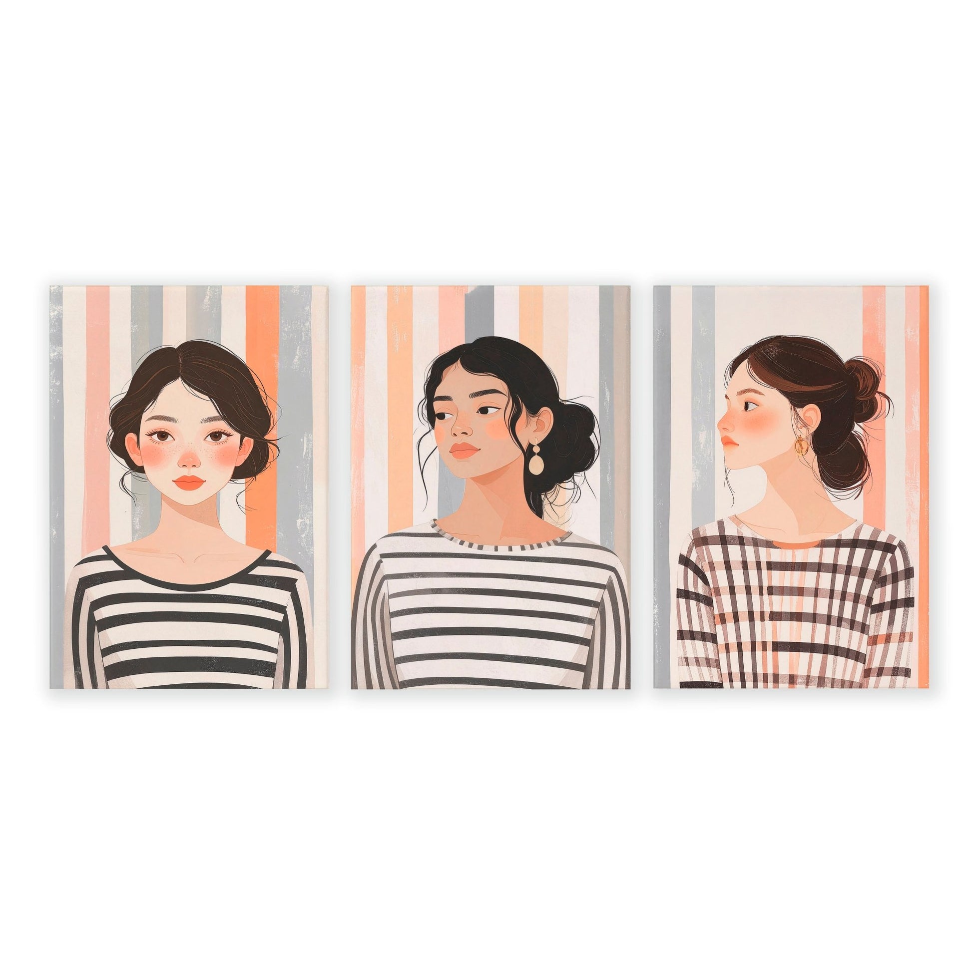 Pictures On Walls Gallery | Set of 3 Boho Women Wall art Prints