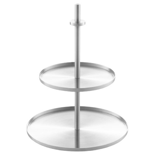 Pilio Premium Brushed Stainless Steel Cake & Cookie Stand