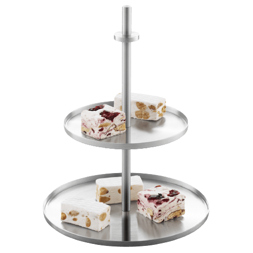 Pilio Premium Brushed Stainless Steel Cake & Cookie Stand