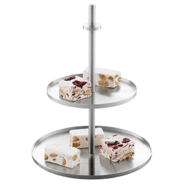 Pilio Premium Brushed Stainless Steel Cake & Cookie Stand