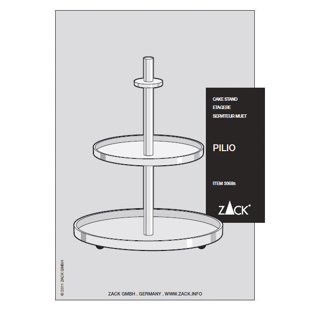 Pilio Premium Brushed Stainless Steel Cake & Cookie Stand