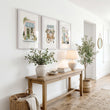 Pink Picture Botanical Flower Shop & Market Cart wall art displayed on a wall in a styled room — view 3