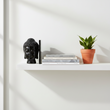 Piper Buddha Head Black Bookends   Set Of 2