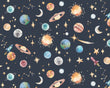 Planets Galaxy & Outer Space Children's Wallpaper