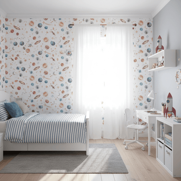 Planets Galaxy & Outer Space Children's Wallpaper