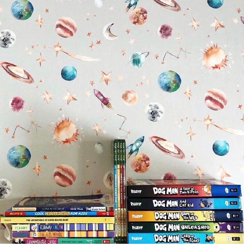 Planets Galaxy & Outer Space Children's Wallpaper