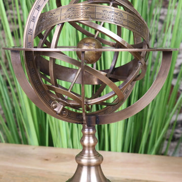 Ponnur Large Brass Armillary Sphere Ornament 30cm