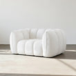 Pooky Pumpkin Single Armchair, White Boucle