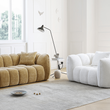 Pooky Pumpkin Single Armchair, White Boucle