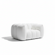 Pooky Pumpkin Single Armchair, White Boucle