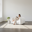 Pooky Pumpkin Single Armchair, White Boucle