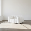 Pooky Pumpkin Single Armchair, White Boucle