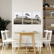 Popular Wall Art Japandi Ink Bonsai Trees on Rolling Hills displayed on a wall in a styled room — view 7