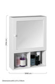 Port White Wood Mirrored Cabinet