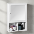 Port White Wood Mirrored Cabinet