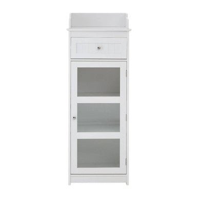 Portland Glass Door Floor Standing Cabinet