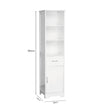Portland White Wood Floor standing Cabinet With Shelves
