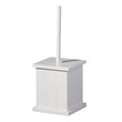 Portland White Wooden Toilet Brush Holder