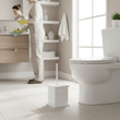 Portland White Wooden Toilet Brush Holder