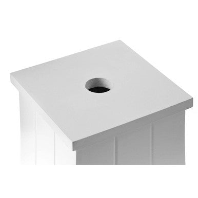 Portland White Wooden Toilet Brush Holder