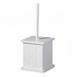 Portland White Wooden Toilet Brush Holder