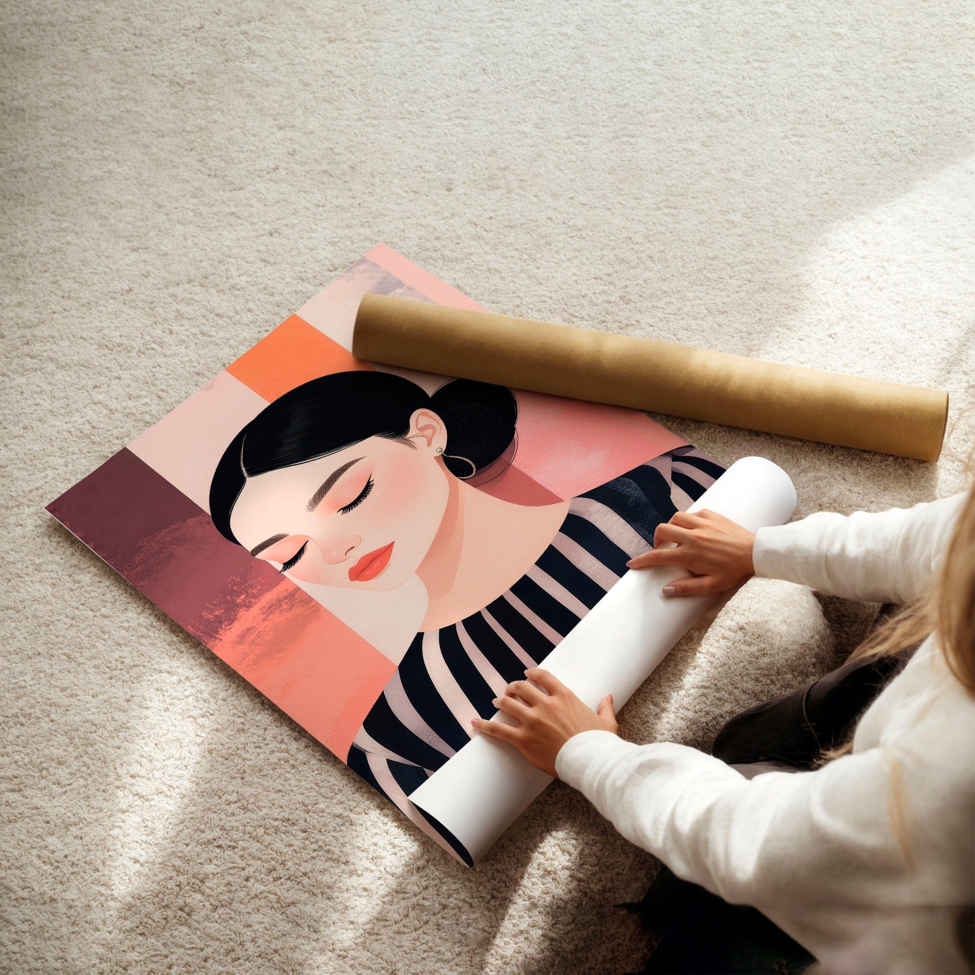 Poster Frame Large | Set of 3 Boho Women Wall art Prints