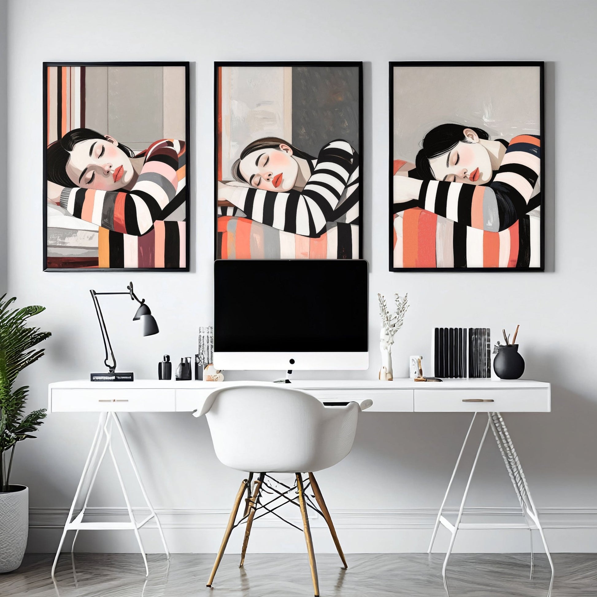 Posters Art Prints | Set of 3 Boho Women Wall art Prints