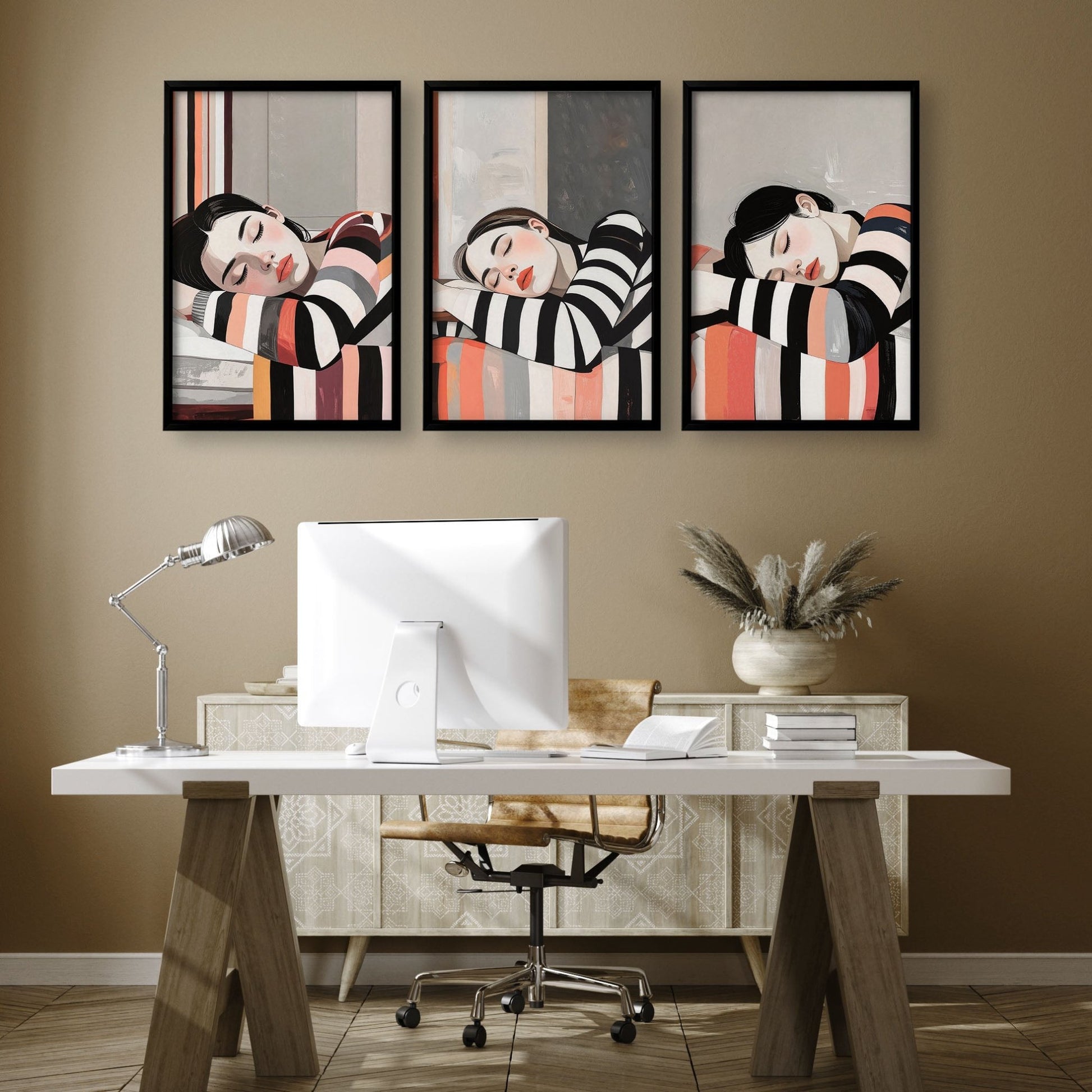 Posters Art Prints | Set of 3 Boho Women Wall art Prints