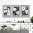 Posters For Bathrooms | Set of 3 Botanical Wall art Prints